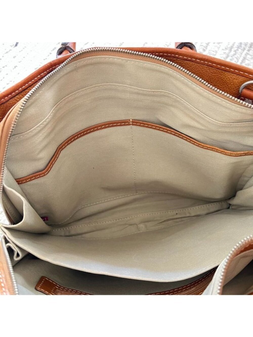 Vintage Artisan Leather Briefcase Unisex Full Grain Patina Bag Filson Academia - Picture 10 of 16